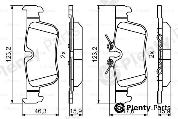 Bosch 0986494812 — Brake Pad Set, disc brake