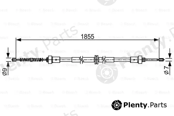 Bosch 1987482546 — Cable Pull, parking brake
