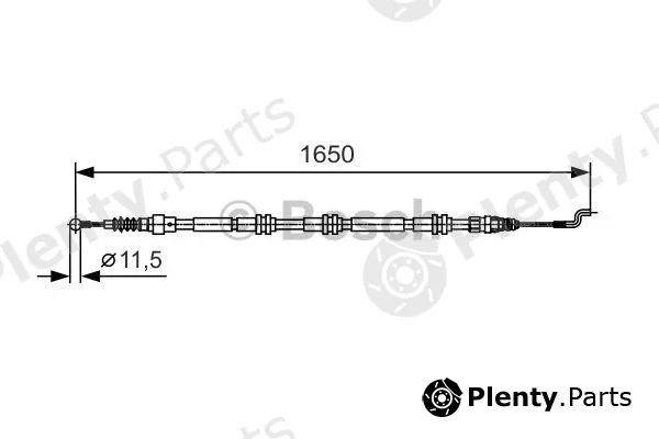 Bosch 1987482016 — Cable Pull, parking brake