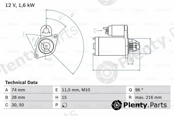 Bosch 0986025630 — Starter