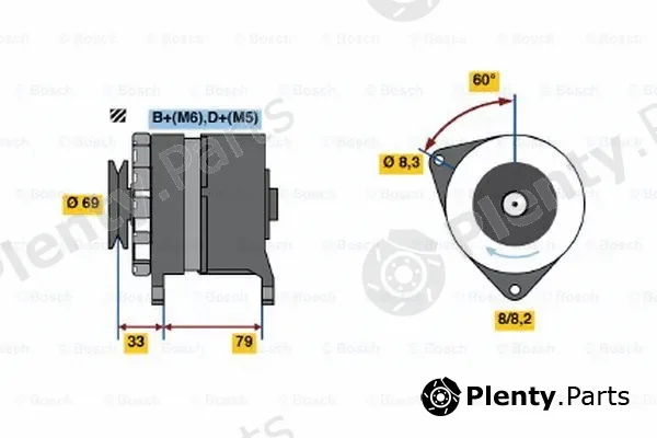 Bosch 0986044781 — Alternator