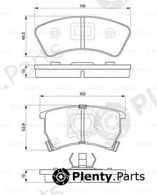 Bosch 0986424006 — Brake Pad Set, disc brake