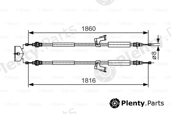 Bosch 1987482019 — Cable Pull, parking brake