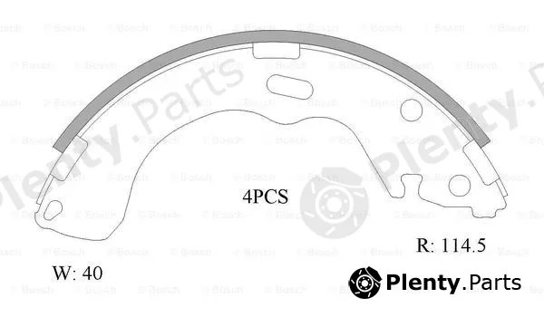 Bosch 0986AB1501 — Brake Shoe Set