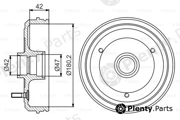 Bosch 0986477243 — Brake Drum