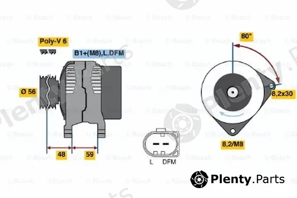 Bosch 0124325075 — Alternator