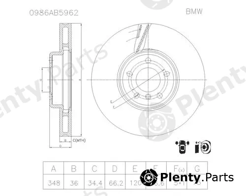 Bosch 0986AB5962 — Brake Disc