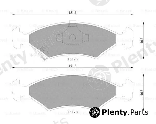 Bosch 0986AB9098 — Brake Pad Set, disc brake