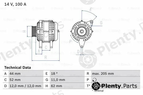 Bosch 0986049231 — Alternator