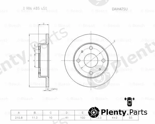 Bosch 0986AB5450 — Brake Disc