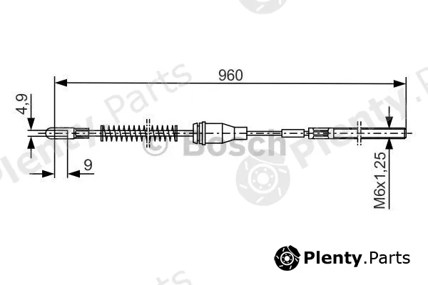 Bosch 1987477133 — Cable Pull, parking brake