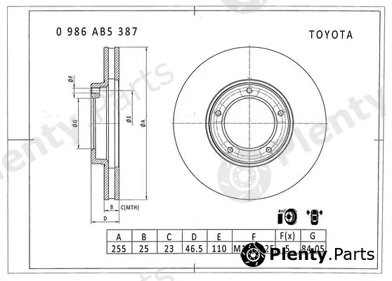 Bosch 0986AB5387 — Brake Disc