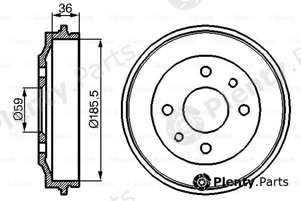 Bosch 0986477055 — Brake Drum