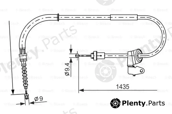 Bosch 1987482230 — Cable Pull, parking brake