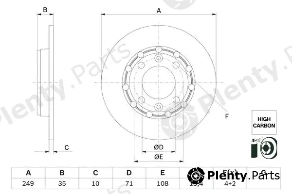 Bosch 0986479H15 — Brake Disc