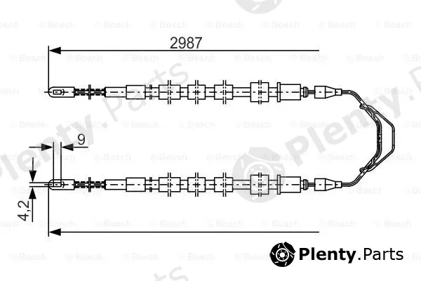 Bosch 1987477031 — Cable Pull, parking brake