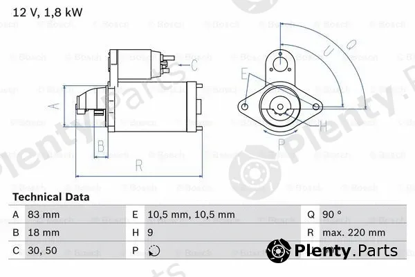 Bosch 0986026050 — Starter