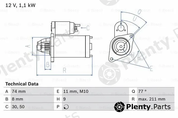 Bosch 0986016500 — Starter