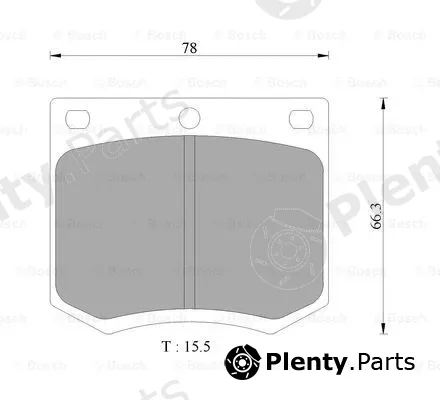 Bosch 0986505284 — Brake Pad Set, disc brake