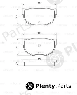 Bosch 0986424162 — Brake Pad Set, disc brake