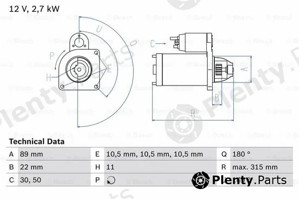 Bosch 0986012680 — Starter