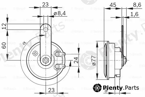 Bosch 9320332803 — Signal Horn