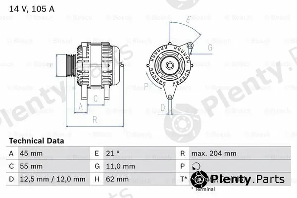 Bosch 0986042780 — Alternator