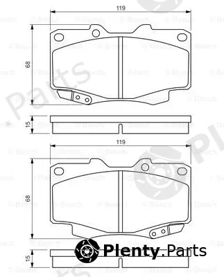 Bosch 0986494497 — Brake Pad Set, disc brake