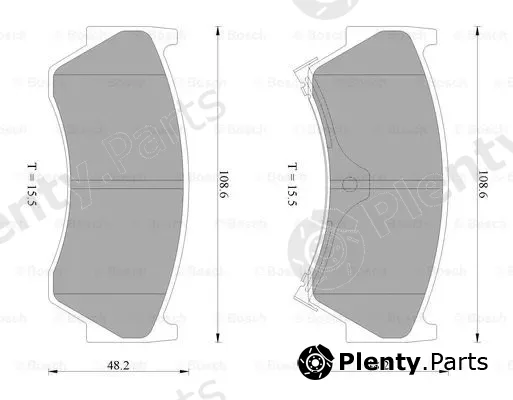 Bosch 0986AB2612 — Brake Pad Set, disc brake