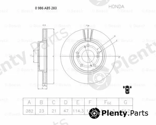 Bosch 0986AB5283 — Brake Disc