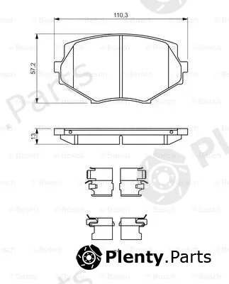 Bosch 0986494655 — Brake Pad Set, disc brake
