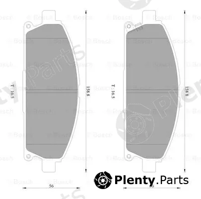 Bosch 0986AB2423 — Brake Pad Set, disc brake