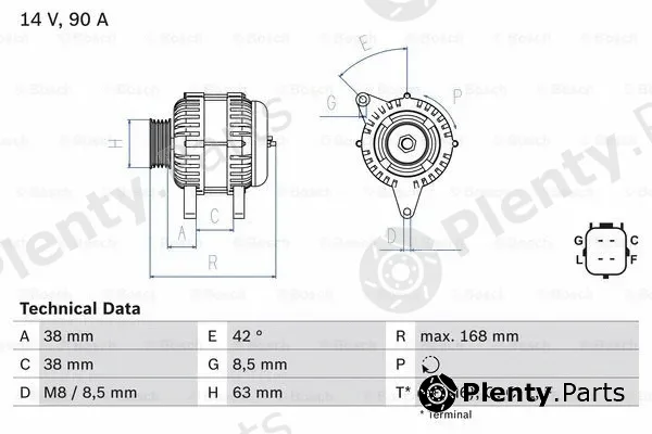 Bosch 0986082790 — Alternator Eco