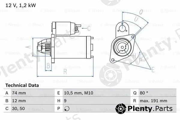 Bosch 0986025300 — Starter
