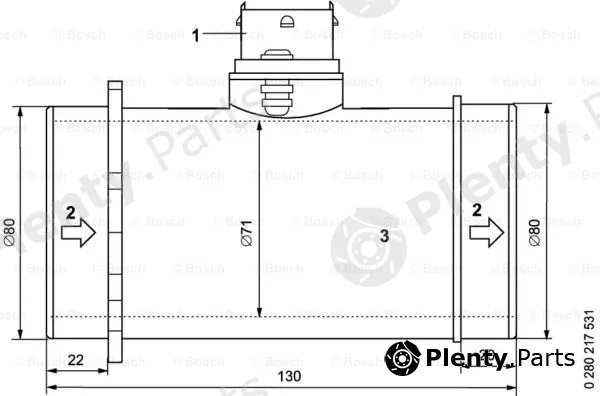 Bosch 0280218087 — Mass Air Flow Sensor