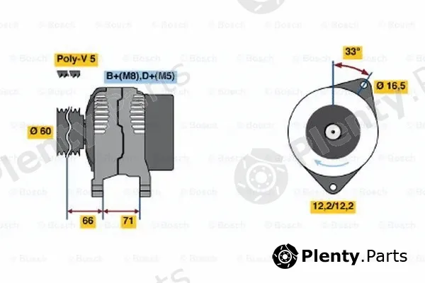 Bosch 0986047751 — Alternator