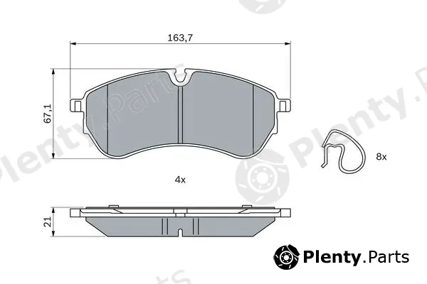 Bosch 0986424929 — Brake Pad Set, disc brake