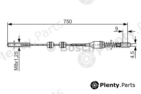 Bosch 1987477140 — Cable Pull, parking brake