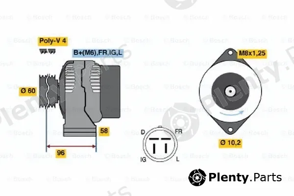 Bosch 0986040910 — Alternator