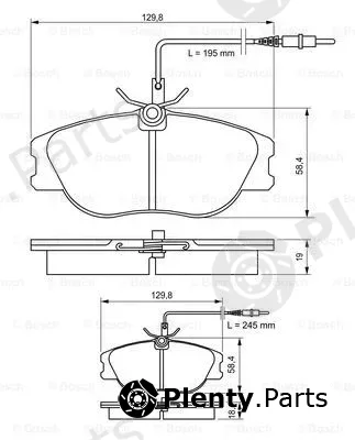 Bosch 0986424033 — Brake Pad Set, disc brake