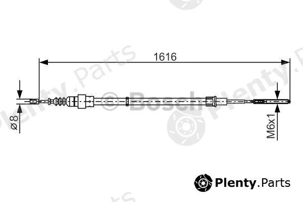 Bosch 1987477393 — Cable Pull, parking brake