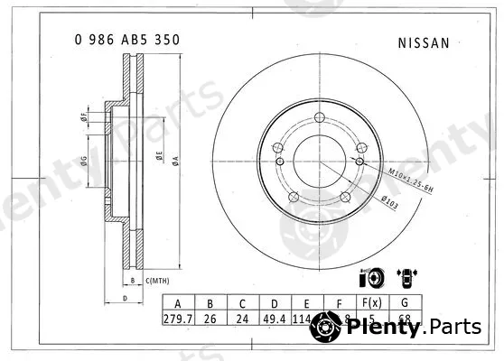 Bosch 0986AB5350 — Brake Disc