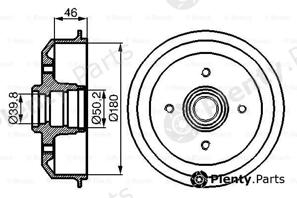 Bosch 0986477015 — Brake Drum
