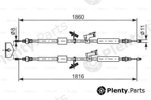 Bosch 1987482189 — Cable Pull, parking brake