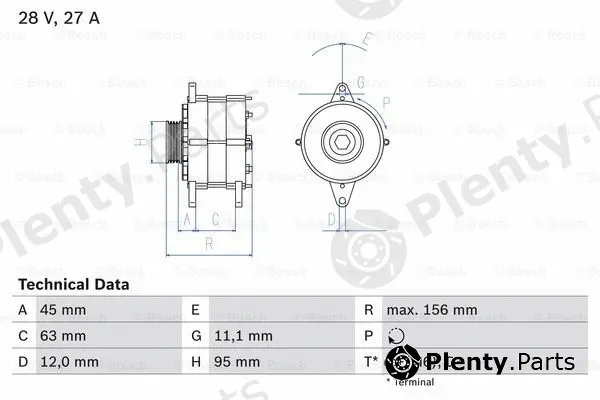 Bosch 0986031340 — Alternator