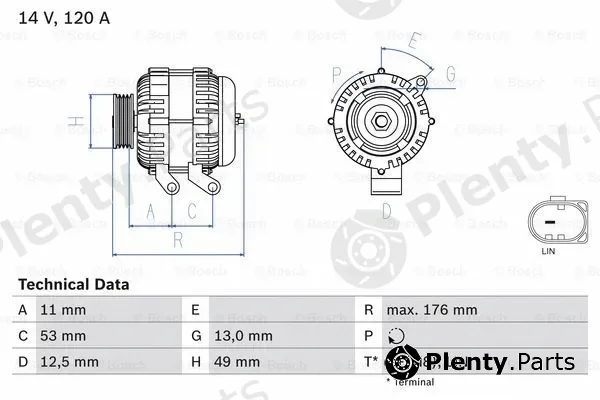 Bosch 0986082220 — Alternator