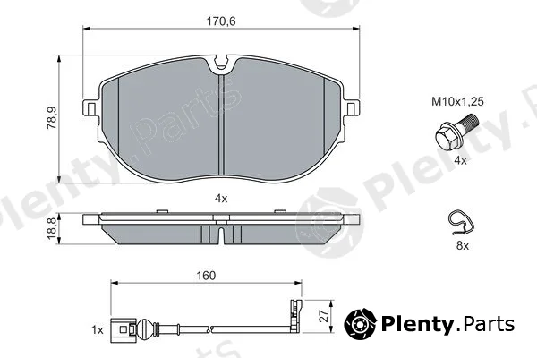 Bosch 0986460082 — Brake Pad Set, disc brake