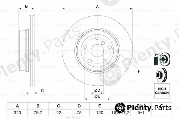 Bosch 0986479166 — Brake Disc
