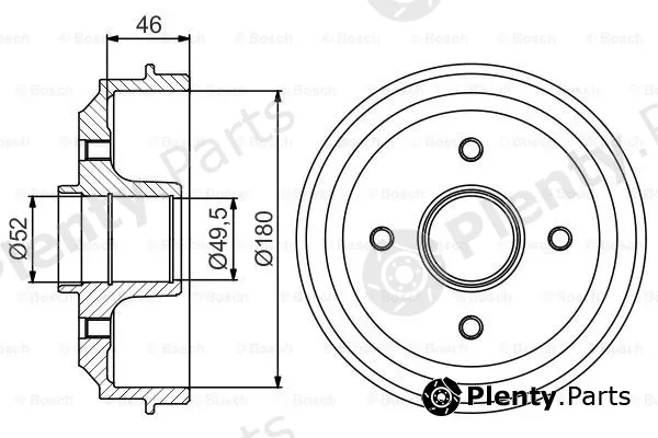 Bosch 0986477155 — Brake Drum