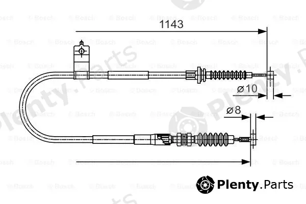 Bosch 1987482056 — Cable Pull, parking brake